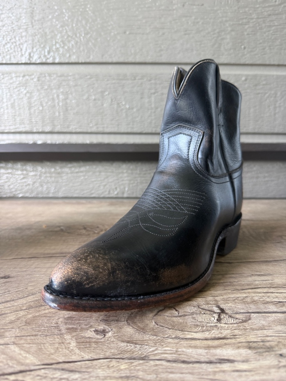 Frye Billy Women’s Black Leather Western Ankle Boots size 8.5 B